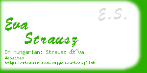 eva strausz business card